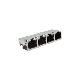 1 pcs : SS-74800-125 - Modular Connectors / Ethernet Connectors 1 x 4 Mid-Plane Jack Green LEDs 1G0.125IN