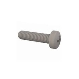 1 pcs : 50M030050P012 - Screws & Fasteners Pan Phillips Screw, M3 X .5 Thread, 12mm Lg, Natural, Nylon