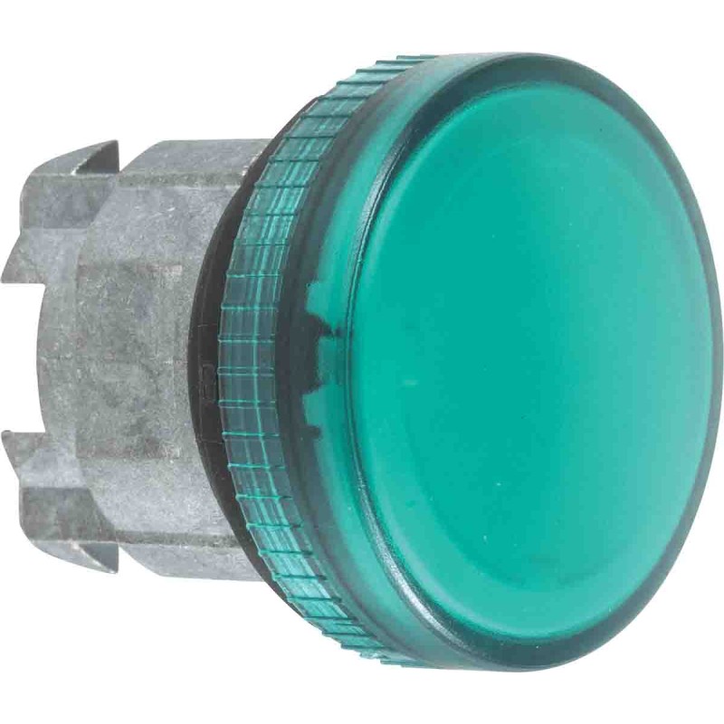 1 pcs - Schneider Electric Green Pilot Light Head, 22mm Cutout ZB4B Series