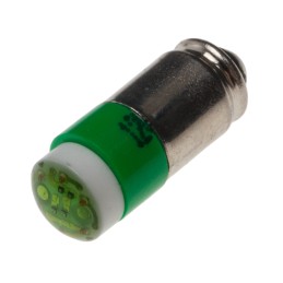 1 pcs - RS PRO Green LED Indicator Lamp, 12V ac/dc, Midget Groove Base, 6mm Diameter, 35mcd