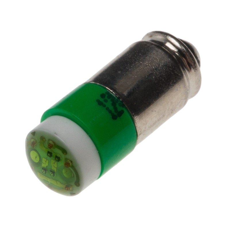 1 pcs - RS PRO Green LED Indicator Lamp, 12V ac/dc, Midget Groove Base, 6mm Diameter, 35mcd