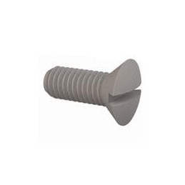 1 pcs : 331032A050 - Screws & Fasteners 82 Slotted CSK Screw, 10-32 Thread, 1/2 Lg, Oval, Natural, Nylon