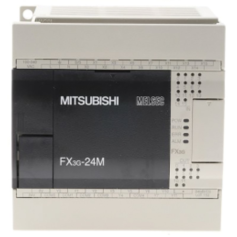 1 pcs - Mitsubishi FX3G Series Logic Module, 12 - 24 V dc Supply, Relay Output, 14-Input, Sink, Source Input
