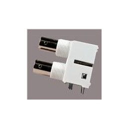 1 pcs : 364A2595 - RF Connectors / Coaxial Connectors X-2 DUAL NC JACKS R/A WHITE