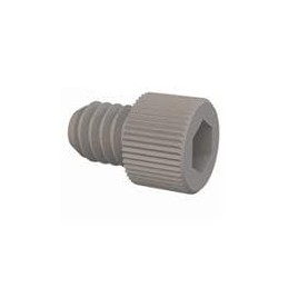 1 pcs : 3425200031 - Screws & Fasteners Hex Socket Cap Screw, 1/4-20 Thread, 5/16 Lg, Knurled, Natural, Nylon
