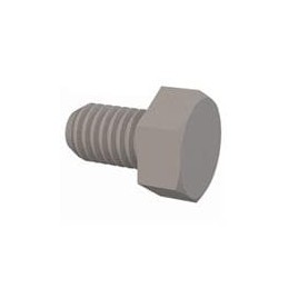 1 pcs : 50M050080J008 - Screws & Fasteners Hex Unslotted Bolt, M5 X .8 Thread, 8mm Lg, Natural, Nylon