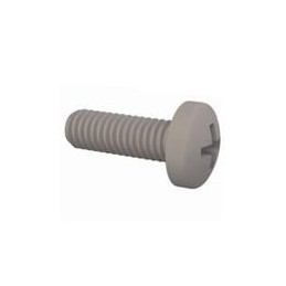 1 pcs : 50M040070P012 - Screws & Fasteners Pan Phillips Screw, M4 X .7 Thread, 12mm Lg, Natural, Nylon