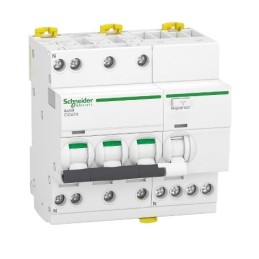 1 pcs - Schneider Electric RCBO, 40A Current Rating, 3P+N Poles, 300mA Trip Sensitivity, Type C, Acti9 Range