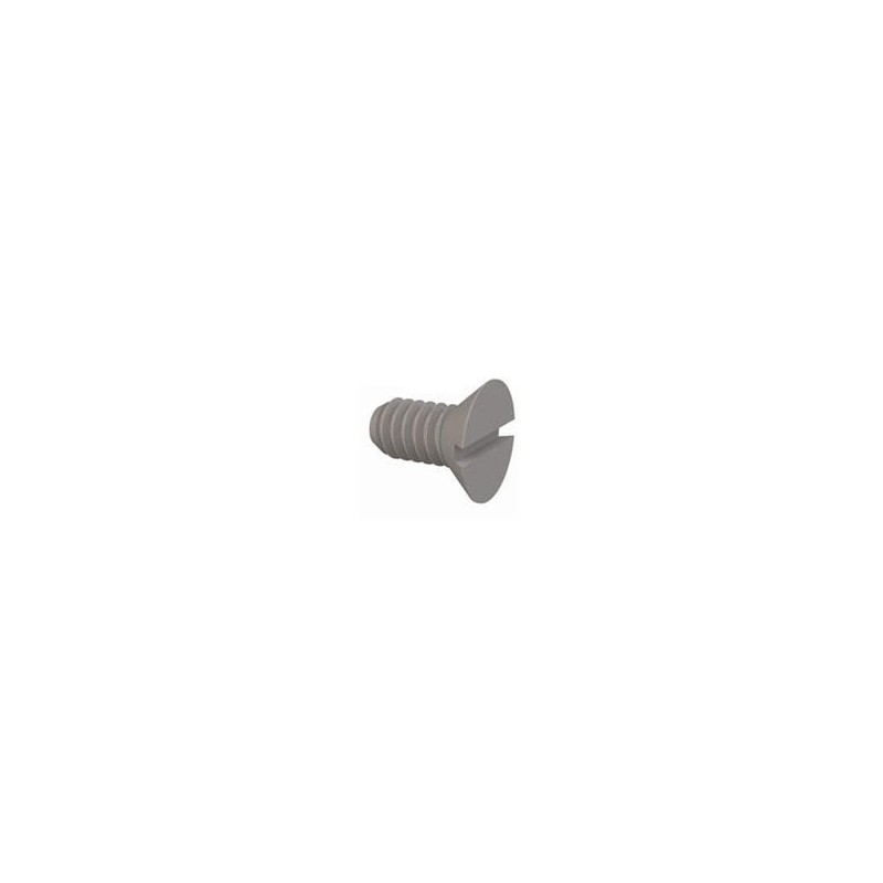 1 pcs : 022520A050 - Screws & Fasteners 82 Slotted CSK Screw, 1/4-20 Thread, 1/2 Lg, Flat, Natural, Nylon