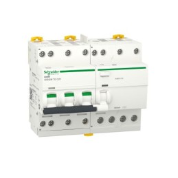 1 pcs - Schneider Electric RCBO, 32A Current Rating, 3P+N Poles, 300mA Trip Sensitivity, Type C, Acti9 Range
