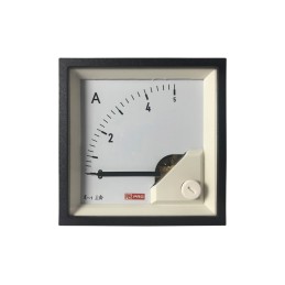 1 pcs - RS PRO Analogue Panel Ammeter 5 (Input, Scale)A AC, 68mm x 68mm, 1 % Moving Iron