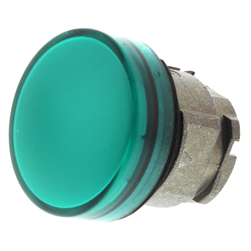 1 pcs - Schneider Electric Green Pilot Light Head, 22mm Cutout Harmony XB4 Series