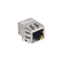 1 pcs : HFJ11-E2450E-L21RL - Modular Connectors / Ethernet Connectors 10/100 1x1 Tab Down RJ45 w/mag Y/G LED