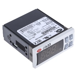 1 pcs - Carel IR33 Panel Mount PID Temperature Controller, 76.2 x 34.2mm, 2 Output Relay, 24 V ac/dc Supply Voltage