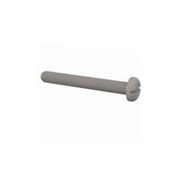 1 pcs : 50M050080N040 - Screws & Fasteners Pan Slotted Screw, M5 X .8 Thread, 40mm Lg, Natural, Nylon
