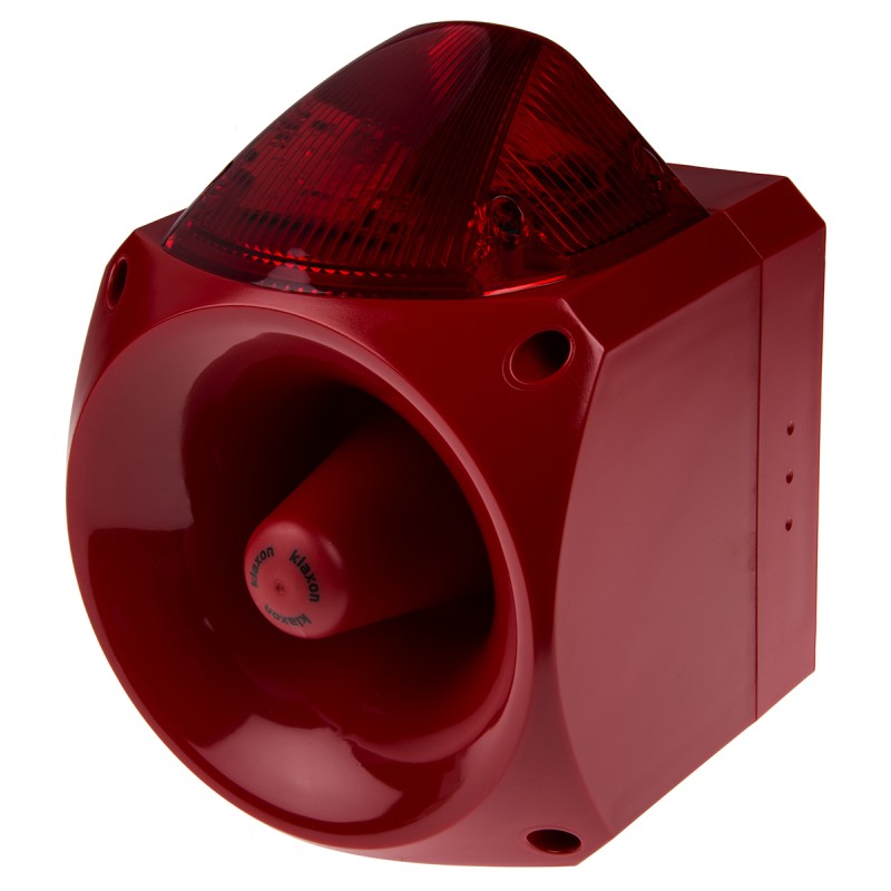 1 pcs - Klaxon Nexus Series Red Sounder Beacon, 10 - 60 V dc, Wall Mount, 120dB at 1 Metre