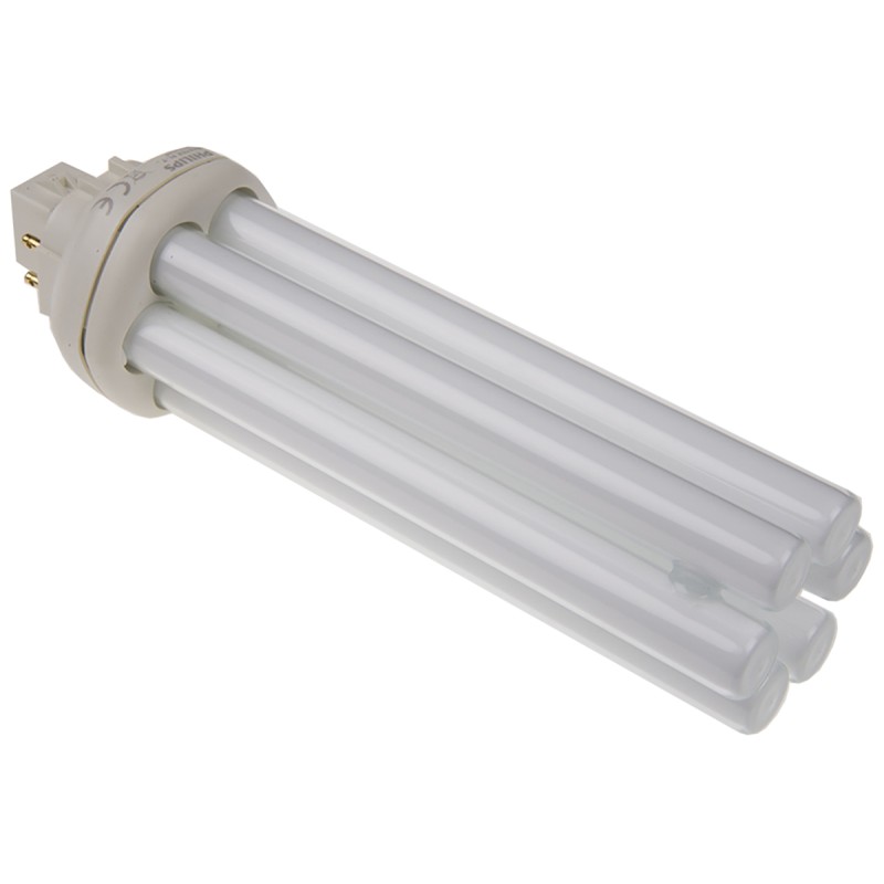 1 pcs - GX24q-4 Six Tube Shape CFL Bulb, 42 W, 3000K, Warm White Colour Tone