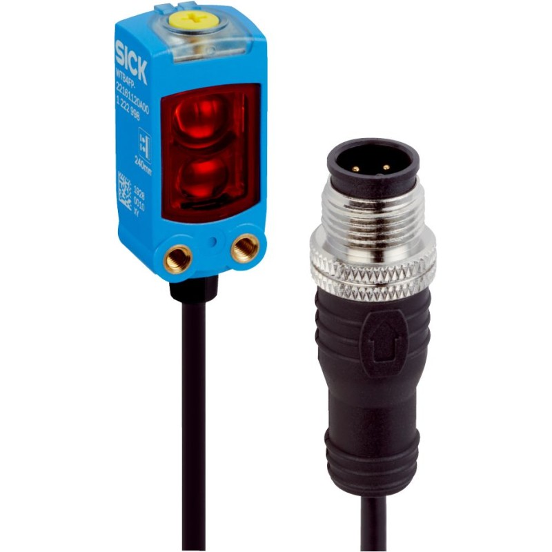 1 pcs - Sick Background Suppression Photoelectric Sensor, Miniature Sensor, 220 mm Detection Range IO-LINK