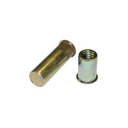 1 pcs : AEKS8-632-80 - Screws & Fasteners Atlas Rivet Nut, SpinTite, AEK, Minimized Profile Head, Open End, Steel, Thread Size -