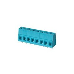 1 pcs : TB004-508-08BE - Fixed Terminal Blocks Terminal block, screw type, 5.08 , horizontal, 8 poles, CUI Blue, slotted screw, 