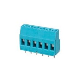1 pcs : TB009-508-06BE - Fixed Terminal Blocks Terminal block, screw type, 5.08 , horizontal, 6 poles, CUI Blue, slotted screw, 