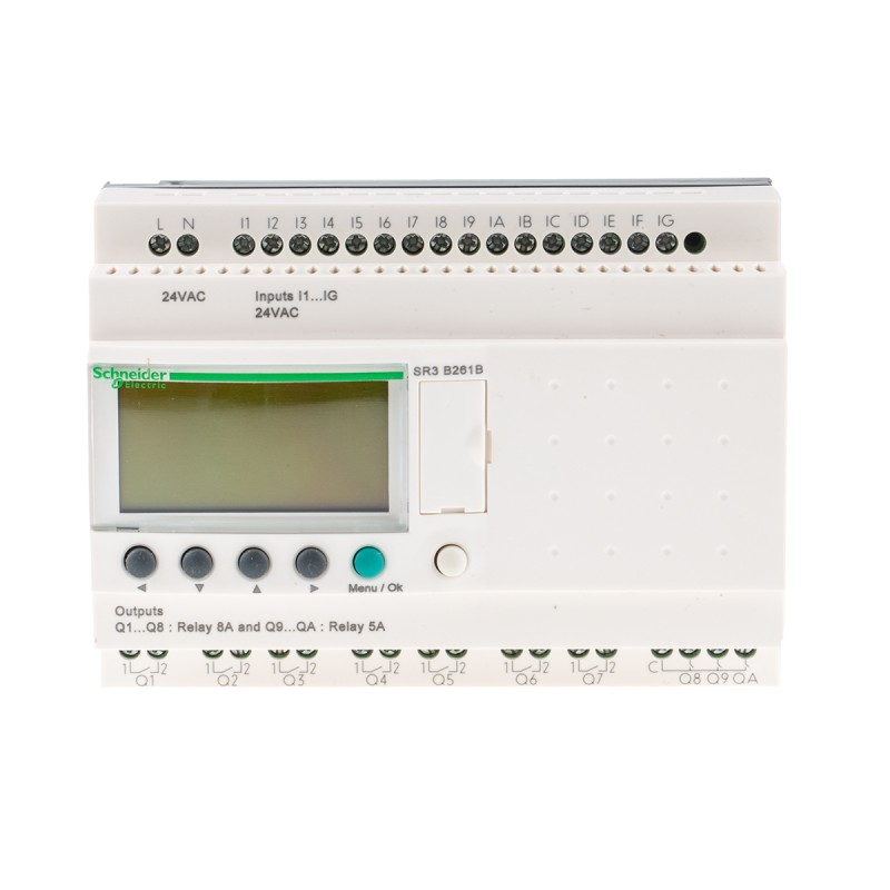 1 pcs - Schneider Electric Zelio Logic Series Logic Module, 24 V ac Supply, Relay Output, 16-Input, Discrete Input
