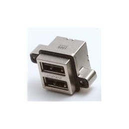 1 pcs : MUSB-C511-00 - USB Connectors USB RECPT,VERT PCB MNT,STACKED 4-40