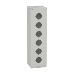 1 pcs - Schneider Electric Grey Die Cast Aluminium XAPD Empty Control Station - 6 Hole 30mm Diameter