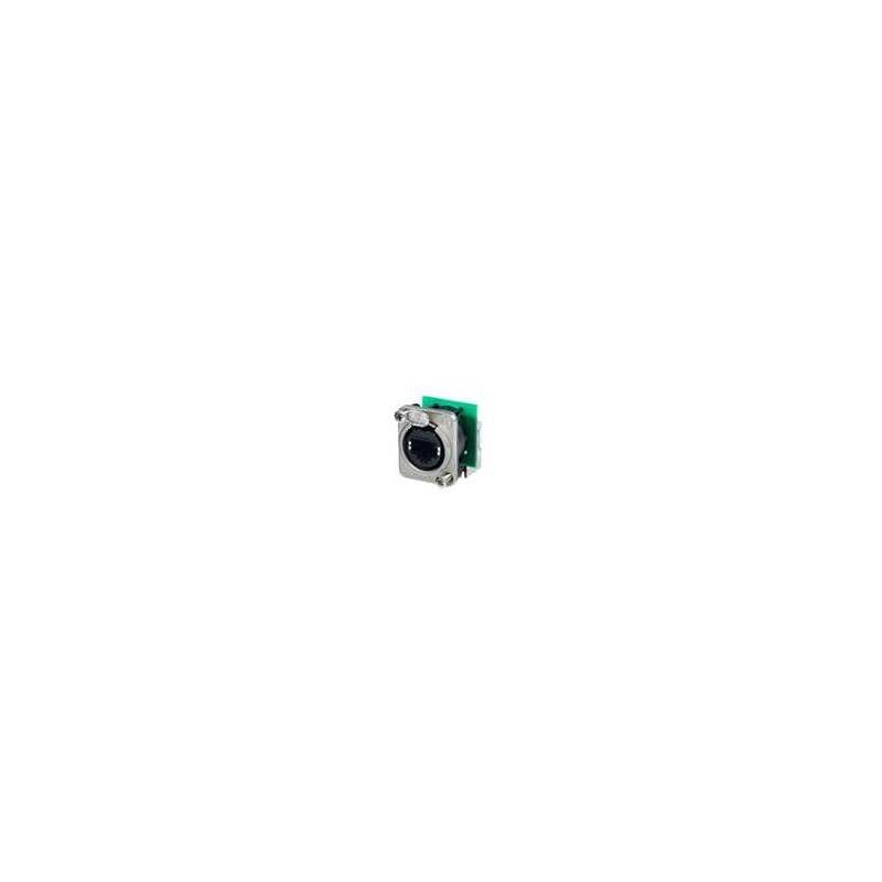 1 pcs : NE8FDP-R - Modular Connectors / Ethernet Connectors RECP CAT5e D series 90 Deg fdthrough, Ni