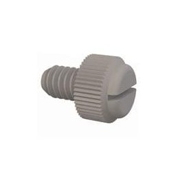1 pcs : 092520037TEG - Screws & Fasteners Slotted Thumb Screw, 1/4-20 Thread, 3/8 Lg, Natural, Nylon