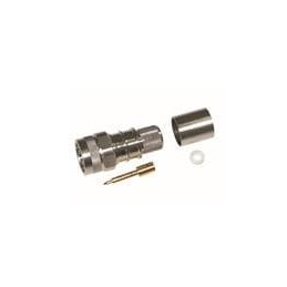 1 pcs : TC-600-NMH-X - RF Connectors / Coaxial Connectors N-Male (plug) crimp connector (solder-on pin) hex/knurl nut, no braid 