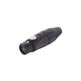 1 pcs : AX5FB - XLR Connectors 5 Pole Socket F Plug XLR AX AudioCable Conn Black finish stnd contact plating