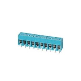 1 pcs : TB001-500-10BE - Fixed Terminal Blocks Terminal block, screw type, 5.00 , horizontal, 10 poles, CUI Blue, slotted screw,