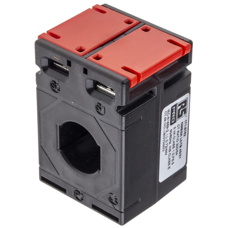 1 pcs - RS PRO Base Mounted Current Transformer, 300A Input, 300:5, 5 A Output, 21 x 10mm Bore