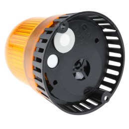 1 pcs - Werma 420 Series Yellow Sounder Beacon, 24 V ac/dc, IP65, Surface Mount, 105dB at 1 Metre