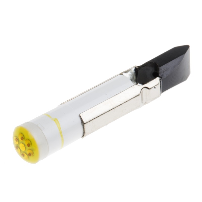 1 pcs - RS PRO Yellow LED Indicator Lamp, 28V dc, Telephone Slide Base, 5.5mm Diameter, 63mcd