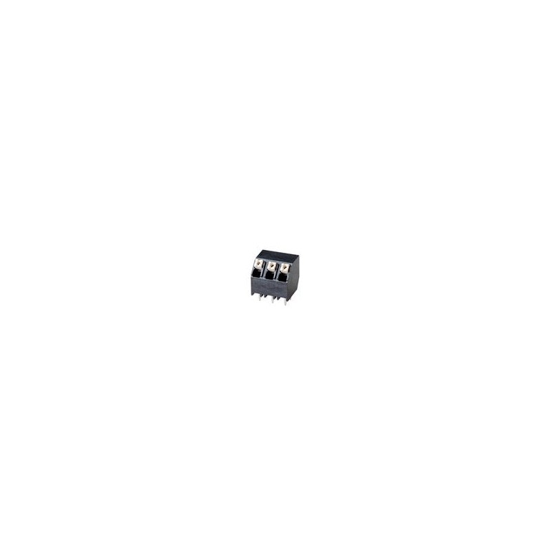 1 pcs : TBLH13-500-02BK - Fixed Terminal Blocks Screwless, High Temperature, Angled, 5.00 mm pitch, Black with Gray Button