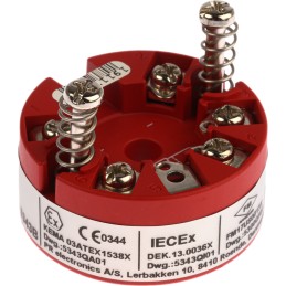 1 pcs - PR Electronics 5300 Level Transmitter Potentiometer Input, 8 - 30 V dc, -40 - +85 °C