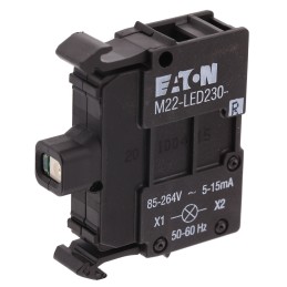 1 pcs - Eaton M22 Series Light Block, 85 - 264V ac, Red Light