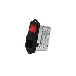 1 pcs : 084.00601.00-RSI - AC Power Entry Modules 6A 120/250VAC Red Illum Switch