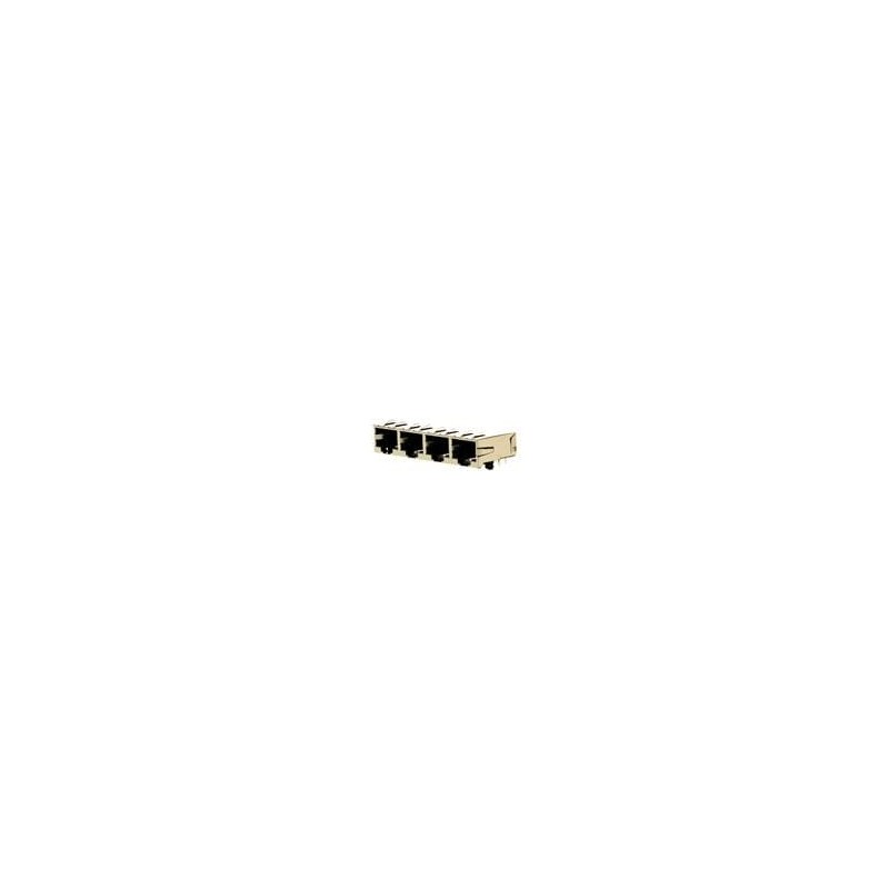 1 pcs : 44560-0014 - Modular Connectors / Ethernet Connectors 8/8 4 PORTS RA LOW PROFILE