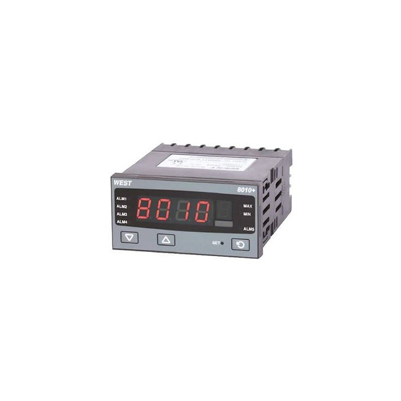 1 pcs - West Instruments P8010 PID Temperature Controller, 96 x 48 (1/8 DIN)mm, 1 Output Relay, 100 - 240 V ac Supply Voltage