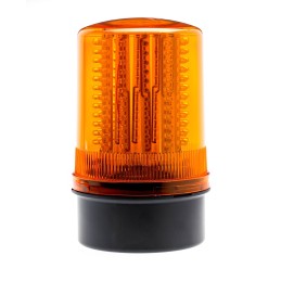 1 pcs - Moflash LED201 Series Amber Multiple Effect Beacon, 24 V dc, Box Mount, Surface Mount, LED Bulb, IP65