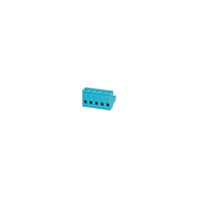 1 pcs : TBP01P1-508-05BE - Pluggable Terminal Blocks Terminal block, pluggable, 5.08 , plug, 5 pole, slotted screw, blue
