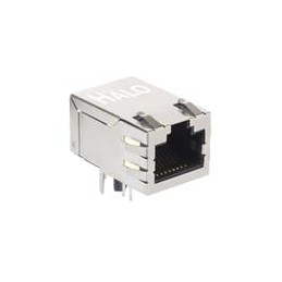 1 pcs : HFJT1-PPE50RL - Modular Connectors / Ethernet Connectors 100BASE-T 1x1 Tab Up RJ45 w/MAG PIP EXT