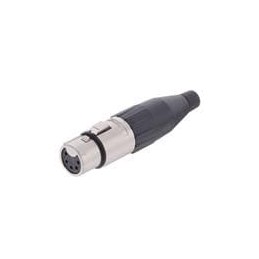 1 pcs : AC5F - XLR Connectors 5 Pole XLR Female Cable Connector Machined Contacts Nickel Finish