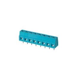 1 pcs : TB006-508-08BE - Fixed Terminal Blocks Terminal block, screw type, 5.08 , horizontal, 8 poles, CUI Blue, slotted screw, 