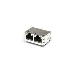 1 pcs : 93826-3006 - Modular Connectors / Ethernet Connectors MXMAG DUAL PORT 8 CORE GIG W/ LED