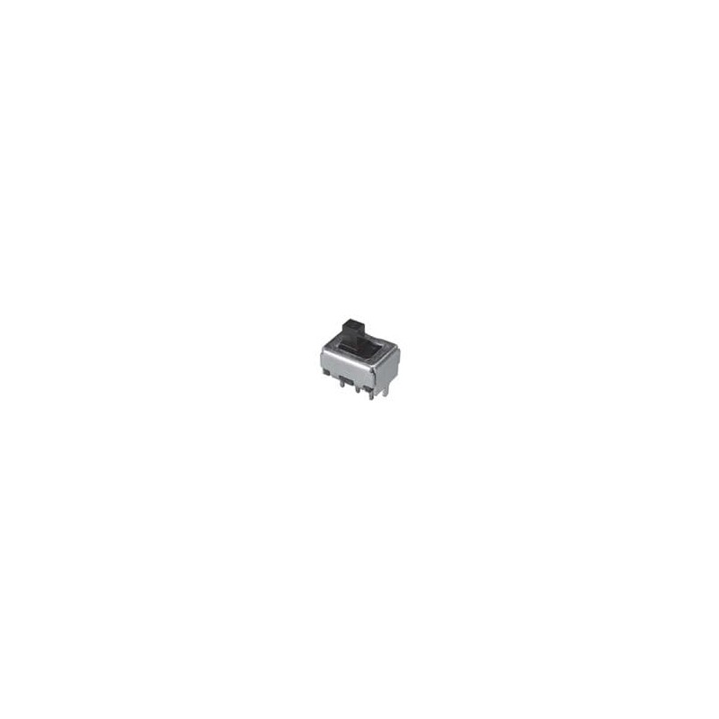 1 pcs : MFS201PA-5-Z - Slide Switches 2 Pole, ON - ON - ON function, 2.5mm long top actuator, metal bracket stabilizing legs