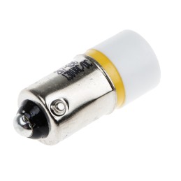 1 pcs - RS PRO Yellow LED Indicator Lamp, 130V ac, BA9s Base, 10mm Diameter, 225mcd